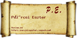 Pércsi Eszter névjegykártya