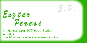 eszter percsi business card